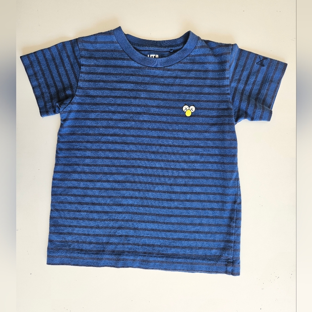 Kids/Youth KAWS Blue Short Sleeve Tee Classic Stripes